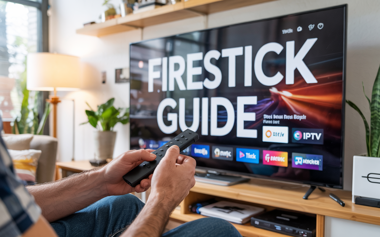iptv Firestick on Android TV with tutorial label