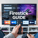 iptv Firestick settings menu with Firestick Guide written