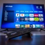 Amazon Fire Stick connecté à un téléviseur