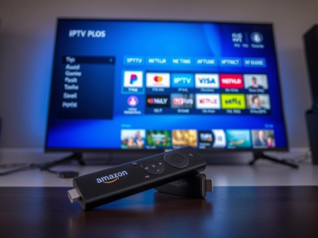 Amazon Fire Stick connecté à un téléviseur