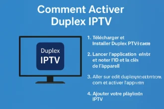 menu de redémarrage de l'application Duplex IPTV après activation