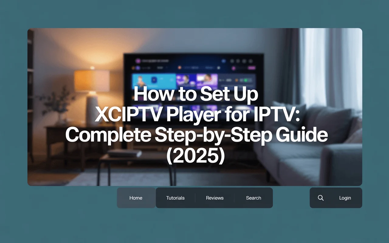 Set up XCIPTV Player for IPTV in 2025 — Full setup tutorial with smart TV in the background