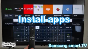 USB drive used for manual app installation on Samsung TV