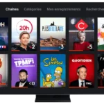 Écran d’accueil de Molotov TV avec chaînes françaises